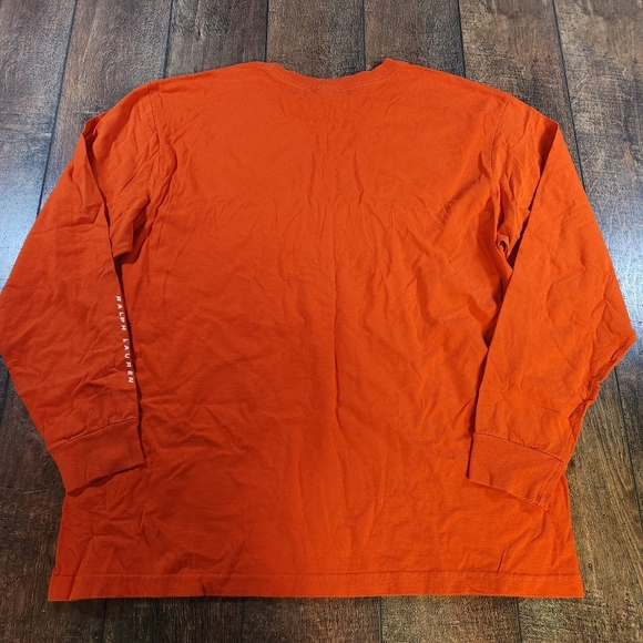 Vintage Y2K Ralph Lauren Polo Jeans Co T-Shirt Crewneck Tee Men's Size XL Orange - Picture 8 of 9